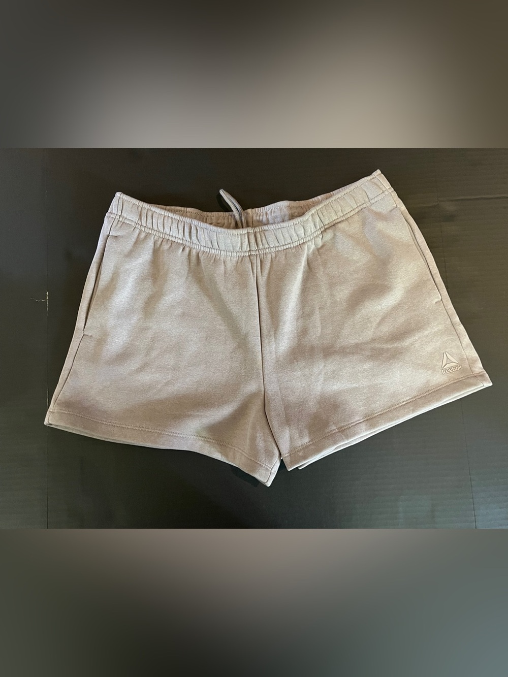 Reebok Women's Taupe Athletic Drawstring Shorts